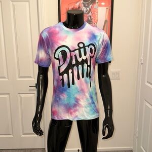 1- Drip tie-dye tee - Cotton Candy